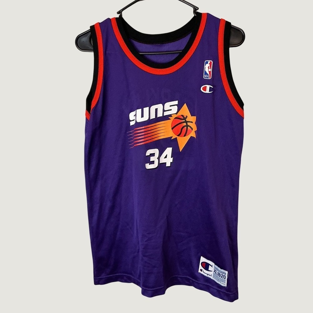 Vintage Champion Phoenix Suns Charles Barkley 34 Jersey Youth XL 18-20 Purple
